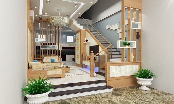 Vách Ngăn Lam Gỗ Phòng Khách- Vách Ngăn Xuân Tiến Đạt