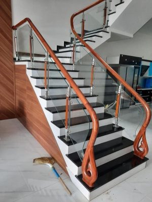 Lan Can Cầu Thang Kính CT158